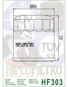 HIFLOFILTRO HF303 Filtro Olio Moto Honda Kawasaki Yamaha Bimota 2